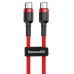 Дата кабель Baseus Cafule Type-C to Type-C PD2.0 60W (2m) (CATKLF-H)