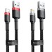 Дата кабель Baseus Cafule USB to Lightning 2.4A (1m) (CALKLF-B)