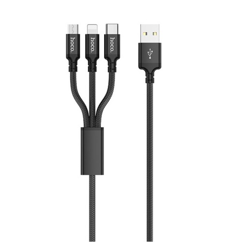 Дата кабель Hoco X14 Times Speed 3in1 (Lightning+Micro USB+Type-C) (1m) Дата кабель Hoco X14 Times Speed 3in1 (Lightning+Micro USB+Type-C) (1m)