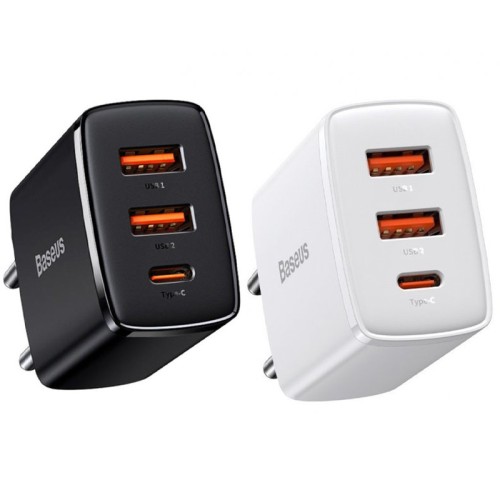 МЗП Baseus Compact Quick Charger PD30W+QC3.0 (2USB-A/1C) (CCXJ-E) МЗП Baseus Compact Quick Charger PD30W+QC3.0 (2USB-A/1C) (CCXJ-E)