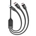 Дата кабель Hoco U104 Ultra 3in1 USB to Lightning/Type-C/MicroUSB 66W (1.2m)