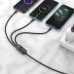 Дата кабель Hoco U104 Ultra 3in1 USB to Lightning/Type-C/MicroUSB 66W (1.2m)