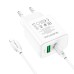 МЗП Borofone BA67A PD20W+QC3.0 (1USB-A/1C) + кабель Type-C to Lightning