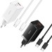 МЗП Baseus GaN5 Pro PD65W+QC3.0 (1USB-A/2C)  + кабель Type-C to Type-C (CCGP12020)