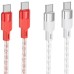 Дата кабель Hoco X99 Crystal Junction Type-C to Type-C 60W (1m) Дата кабель Hoco X99 Crystal Junction Type-C to Type-C 60W (1m)