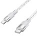 Дата кабель Hoco X99 Crystal Junction Type-C to Type-C 60W (1m) Дата кабель Hoco X99 Crystal Junction Type-C to Type-C 60W (1m)