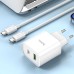 МЗП Hoco C80A Plus Rapido PD20W+QC3.0 (1USB-A/1C) + кабель Type-C to Type-C МЗП Hoco C80A Plus Rapido PD20W+QC3.0 (1USB-A/1C) + кабель Type-C to Type-C