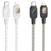 Дата кабель Hoco U124 Stone silicone power-off Type-C to Lightning (1.2m)