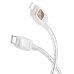 Дата кабель Hoco U124 Stone silicone power-off Type-C to Lightning (1.2m)