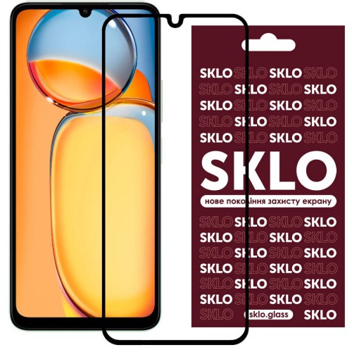 Захисне скло SKLO 3D для Xiaomi Redmi 13C / Poco C65