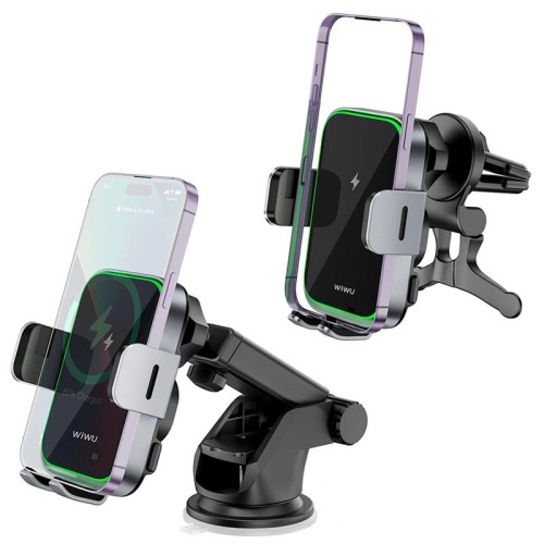 Автотримач з БЗП WIWU CH-313 15W (center console) Автотримач з БЗП WIWU CH-313 15W (center console)