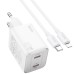 МЗП Hoco N42 Elogiado PD45W (2USB-C) + кабель Type-C to Lightning МЗП Hoco N42 Elogiado PD45W (2USB-C) + кабель Type-C to Lightning
