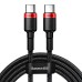 Дата кабель Baseus Cafule Type-C to Type-C PD2.0 100W (2m) (CATKLF-AL) Дата кабель Baseus Cafule Type-C to Type-C PD2.0 100W (2m) (CATKLF-AL)