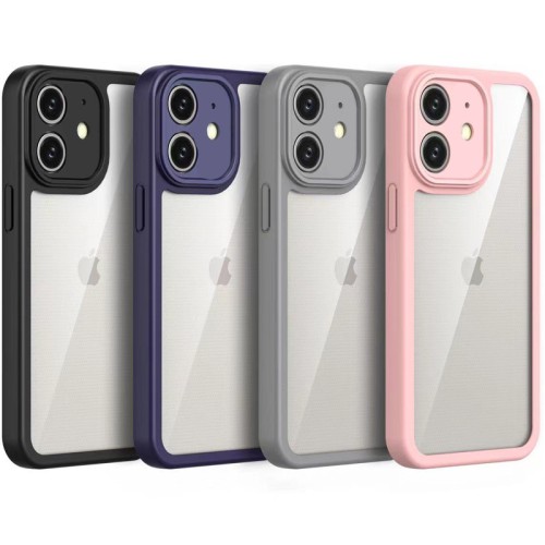 TPU чохол Transparent + Colour 1,5mm для Apple iPhone 12 (6.1