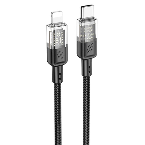 Дата кабель Hoco U129 Spirit Transparent Type-C to Lightning 27W (1.2m) Дата кабель Hoco U129 Spirit Transparent Type-C to Lightning 27W (1.2m)