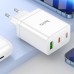 МЗП Hoco N33 Start PD35W+QC3.0 (1USB-A/2C) + кабель Type-C to Lightning