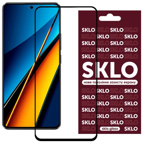 Захисне скло SKLO 3D для Xiaomi Poco X6 Захисне скло SKLO 3D для Xiaomi Poco X6