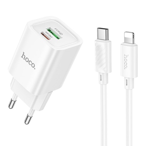 МЗП Hoco C149A Charm PD30W+QC3.0 (1USB-A/1C) + кабель Type-C to Lightning МЗП Hoco C149A Charm PD30W+QC3.0 (1USB-A/1C) + кабель Type-C to Lightning