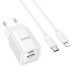 МЗП Hoco C149A Charm PD30W+QC3.0 (1USB-A/1C) + кабель Type-C to Lightning МЗП Hoco C149A Charm PD30W+QC3.0 (1USB-A/1C) + кабель Type-C to Lightning