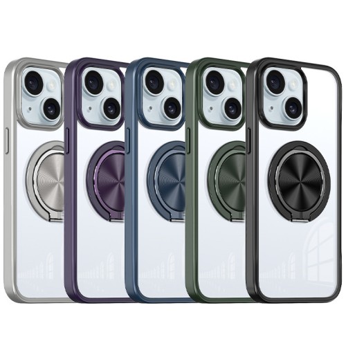 TPU+PC чохол Metal Ring with Magnetic Fit для Apple iPhone 15 (6.1 TPU+PC чохол Metal Ring with Magnetic Fit для Apple iPhone 15 (6.1