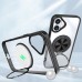 TPU+PC чохол Metal Ring with Magnetic Fit для Apple iPhone 16 (6.1