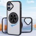 TPU+PC чохол Metal Ring with Magnetic Fit для Apple iPhone 16 (6.1