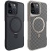 TPU+PC чохол Metal Buttons with Magnetic Fit Carbon Ring для Apple iPhone 15 Pro Max (6.7