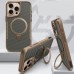 TPU+PC чохол Metal Buttons with Magnetic Fit Carbon Ring для Apple iPhone 15 Pro Max (6.7