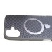 TPU+PC чохол Metal Buttons with Magnetic Fit Carbon Ring для Apple iPhone 16 (6.1