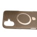 TPU+PC чохол Metal Buttons with Magnetic Fit Carbon Ring для Apple iPhone 16 (6.1