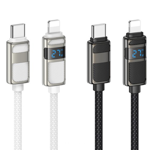 Дата кабель Hoco U137 Line with display Type-C to Lightning 27W (1.2m) Дата кабель Hoco U137 Line with display Type-C to Lightning 27W (1.2m)