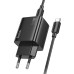 МЗП Hoco N55 Fundador PD20W+QC3.0 (2USB-A/2C) + кабель Type-C to Type-C МЗП Hoco N55 Fundador PD20W+QC3.0 (2USB-A/2C) + кабель Type-C to Type-C