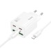 МЗП Hoco N56 Fundador PD30W+QC3.0 (2USB-A/2C) + кабель Type-C to Lightning