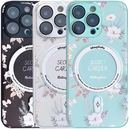 TPU+PC чохол Secret Garden with Magnetic Fit для Apple iPhone 16 Pro Max (6.9