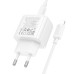МЗП Hoco CS55A Surplus PD30W+QC3.0 (1USB-A/1C) + кабель Type-C to Lightning