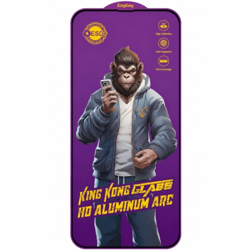 Захисне скло 5D Anti-static Purple (тех.пак) для Apple iPhone 13 Pro Max / 14 Plus (6.7