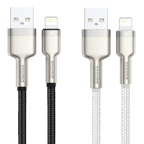 Дата кабель Baseus Cafule Metal USB to Lightning 2.4A (2m) (CALJK-B0) Дата кабель Baseus Cafule Metal USB to Lightning 2.4A (2m) (CALJK-B0)