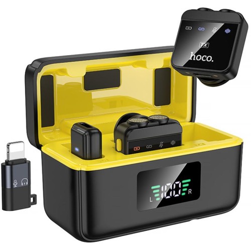 Петличний бездротовий мікрофон Hoco L17 Dual-mic magnetic (Lightning/Type-C) Петличний бездротовий мікрофон Hoco L17 Dual-mic magnetic (Lightning/Type-C)