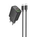 МЗП Hoco N61 Gentle PD20W+QC3.0 (1USB-A/1C) + кабель Type-C to Type-C МЗП Hoco N61 Gentle PD20W+QC3.0 (1USB-A/1C) + кабель Type-C to Type-C