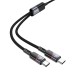 Дата кабель Hoco U139 2in1 Type-C to Type-C/Type-C 100W (1.2m) Дата кабель Hoco U139 2in1 Type-C to Type-C/Type-C 100W (1.2m)