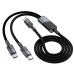 Дата кабель Hoco U139 2in1 Type-C to Type-C/Type-C 100W (1.2m) Дата кабель Hoco U139 2in1 Type-C to Type-C/Type-C 100W (1.2m)