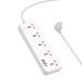 Подовжувач Hoco AC14A Rico PD30W (3USB-A/1C/5xSocket) (1.5m) Подовжувач Hoco AC14A Rico PD30W (3USB-A/1C/5xSocket) (1.5m)