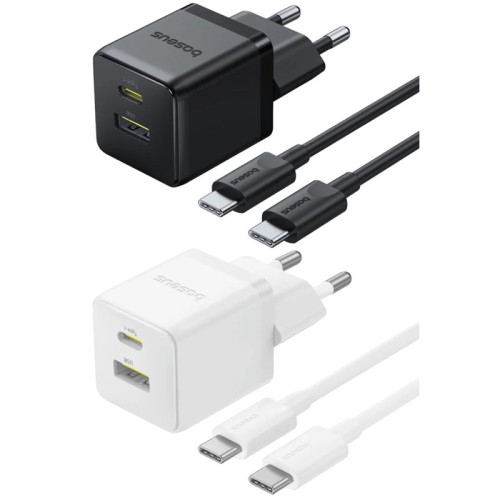 МЗП Baseus Palm Fast Charger PD30W+QC3.0 (1USB-A/1C) + кабель Type-C to Type-C (P1011160A) МЗП Baseus Palm Fast Charger PD30W+QC3.0 (1USB-A/1C) + кабель Type-C to Type-C (P1011160A)