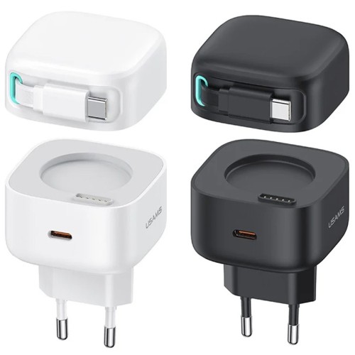 МЗП Usams US-CC202 GaN With Type-C Magnetic Retractable Cable Module XMF Ser. 35W (2USB-C) МЗП Usams US-CC202 GaN With Type-C Magnetic Retractable Cable Module XMF Ser. 35W (2USB-C)