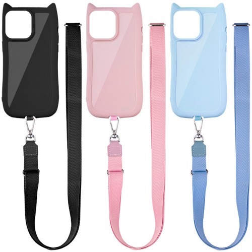Чохол TPU GETMAN Cat with straps для Apple iPhone 16 Pro (6.3 Чохол TPU GETMAN Cat with straps для Apple iPhone 16 Pro (6.3
