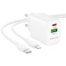 МЗП Borofone BN29 Fuente PD30W+QC3.0 (1USB-A/1C) + кабель Type-C to Lightning МЗП Borofone BN29 Fuente PD30W+QC3.0 (1USB-A/1C) + кабель Type-C to Lightning