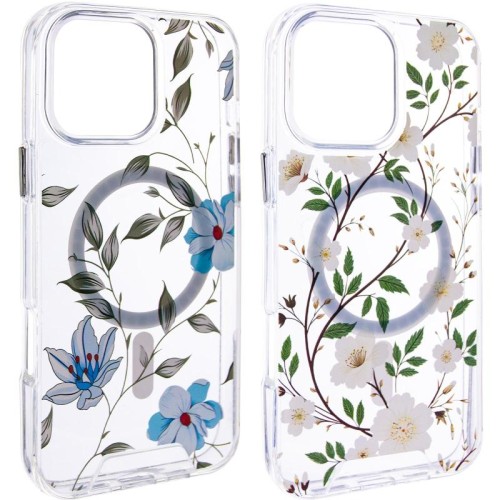 TPU+PC чохол Clear Garden with Magnetic Fit для Apple iPhone 16 Pro (6.3 TPU+PC чохол Clear Garden with Magnetic Fit для Apple iPhone 16 Pro (6.3