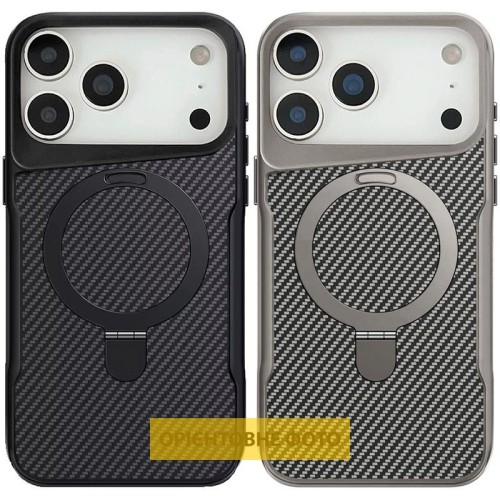 TPU+PC чохол Metal Buttons with Magnetic Fit Carbon Ring для Apple iPhone 17 Air (6.5 TPU+PC чохол Metal Buttons with Magnetic Fit Carbon Ring для Apple iPhone 17 Air (6.5