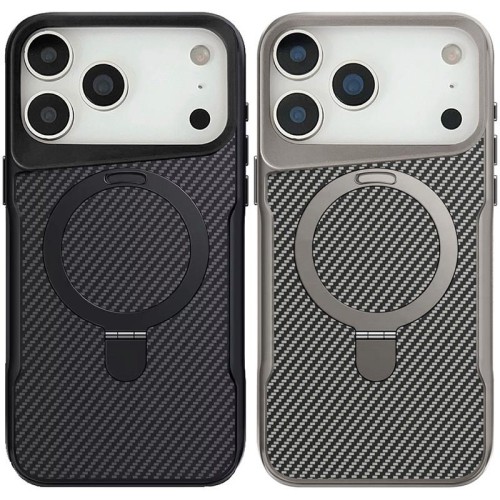 TPU+PC чохол Metal Buttons with Magnetic Fit Carbon Ring для Apple iPhone 17 Pro Max / 18 Pro Max TPU+PC чохол Metal Buttons with Magnetic Fit Carbon Ring для Apple iPhone 17 Pro Max / 18 Pro Max