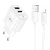 МЗП Hoco C141A Smart 2.1A (2USB-A) + кабель USB to Lightning МЗП Hoco C141A Smart 2.1A (2USB-A) + кабель USB to Lightning
